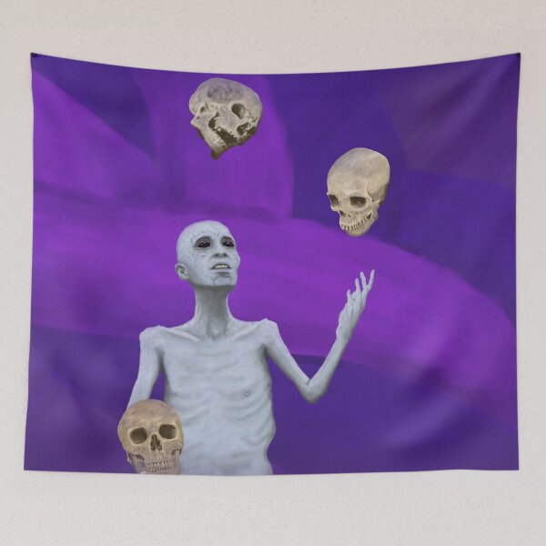 Item preview, Supernatural Creature Juggling Skulls Fantasy Art designed and sold by HelmsArt.