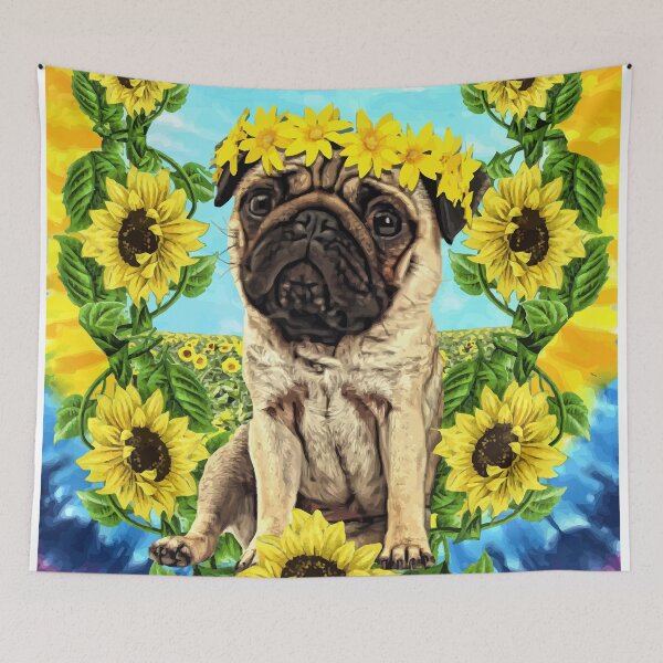 Item preview, SUNFLOWER PUG DAYDREAMS designed and sold by darklordpug.