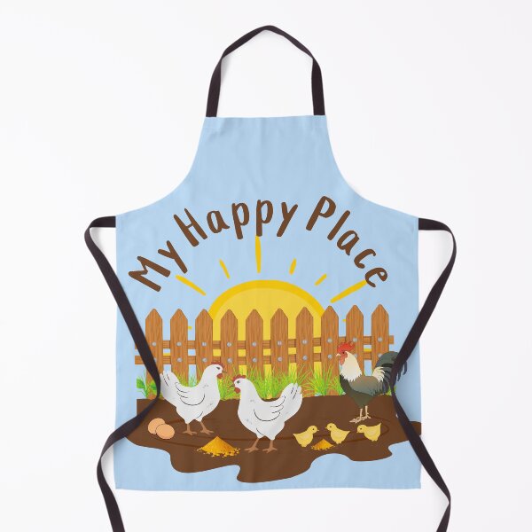 Item preview, Happy Place Chickens Fence Mud Chicks Sunrise Farm and garden Homesteading designed and sold by SGNorton.