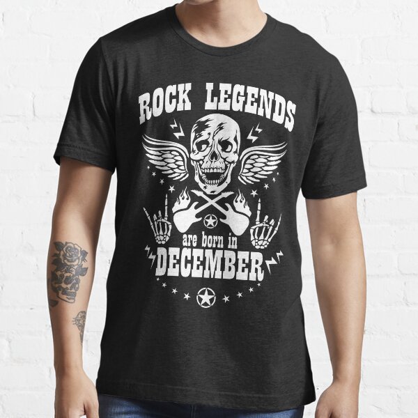 "Rock Legends are born in December Skull Music Star TShirt" Tshirt