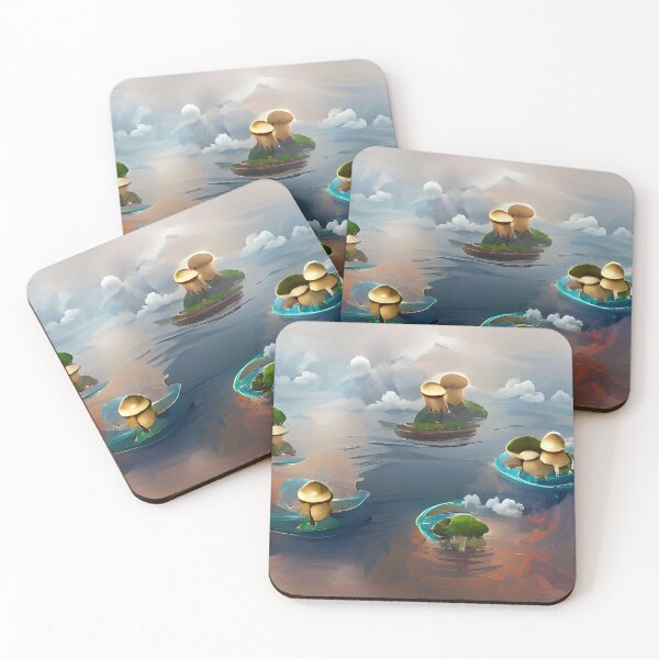 Item preview, Mushroom Islands designed and sold by AbstractlyArt.
