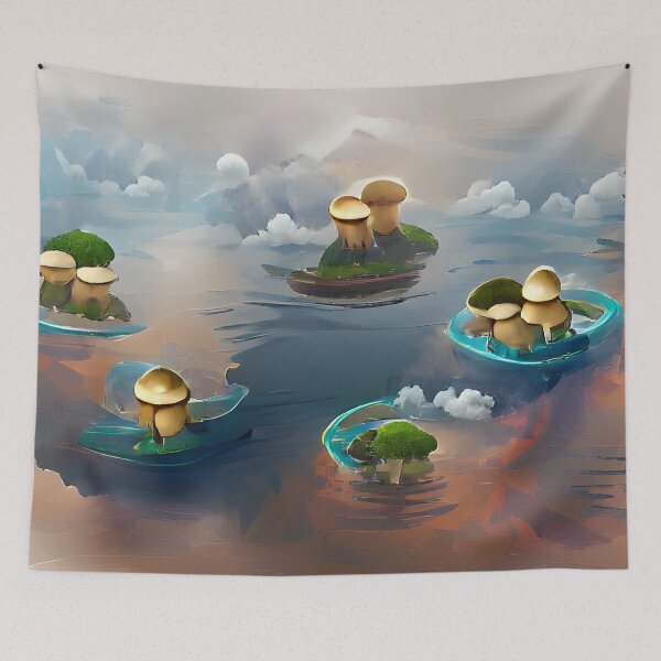 Item preview, Mushroom Islands designed and sold by AbstractlyArt.