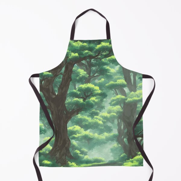 Item preview, A landscape of a lovely forest of trees in the style of an anime background designed and sold by Art-of-AI.