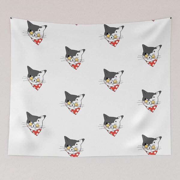 Item preview, funny cat face with funky glasses, cool designed and sold by FLOWER--ART.