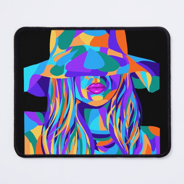 Item preview, Rainbow Portrait in a Sun Hat designed and sold by StarlitFirefly.