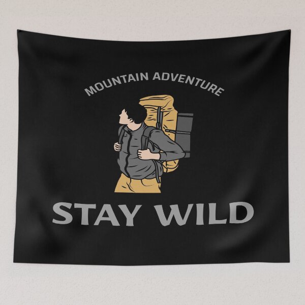 Item preview, Mountain Adventure Stay Wild - Motivational Hiking Quote designed and sold by ArtOfStars.