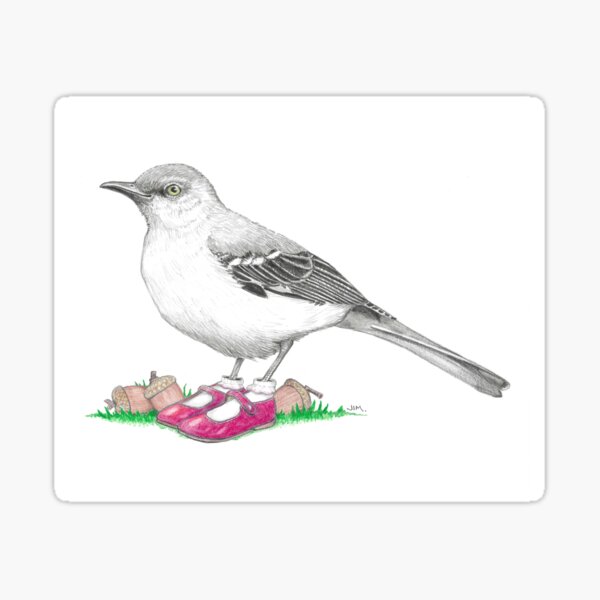 Item preview, Mockingbird in Mary Janes designed and sold by JimsBirds.