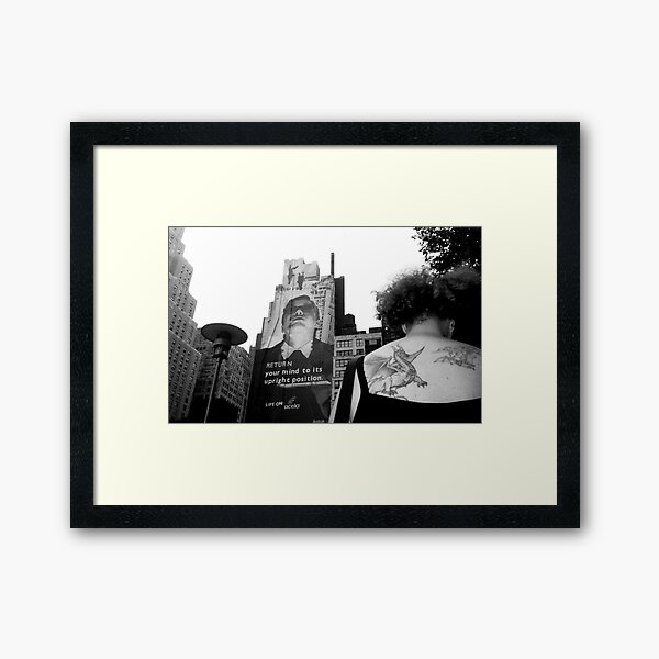 The Wizard and the Dragon NYC Framed Art Print