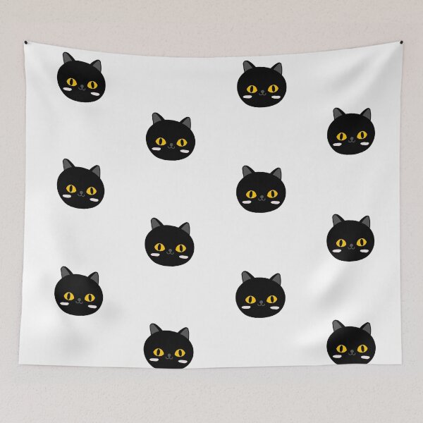 Item preview, funny cat face with funky glasses,black cat designed and sold by FLOWER--ART.
