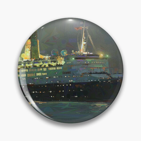 Item preview, RMS Queen Elizabeth 2 at New York - Maritime painting by Eliott Sontot designed and sold by Eliott Sontot.