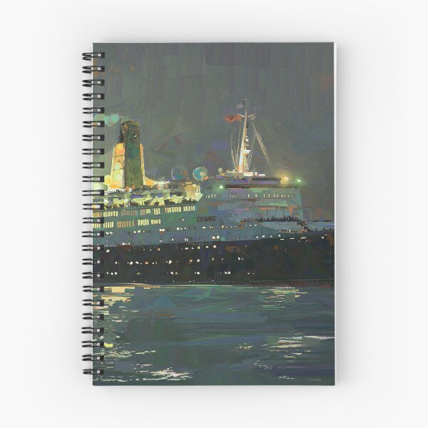 Item preview, RMS Queen Elizabeth 2 at New York - Maritime painting by Eliott Sontot designed and sold by Eliott Sontot.