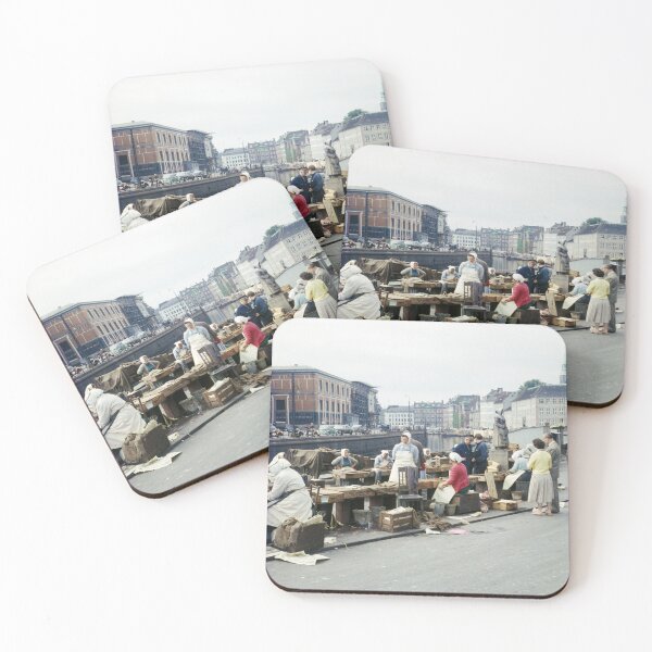 Item preview, 1960s - Busy Fish Market in Copenhagen, Denmark designed and sold by thatwaslife.