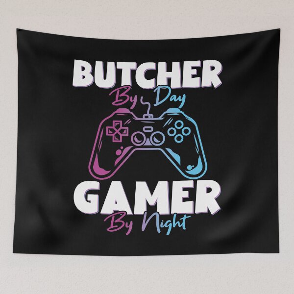 Item preview, Butcher By Day Gamer By Night - Funny Gaming Gift For Butcher designed and sold by otage79.