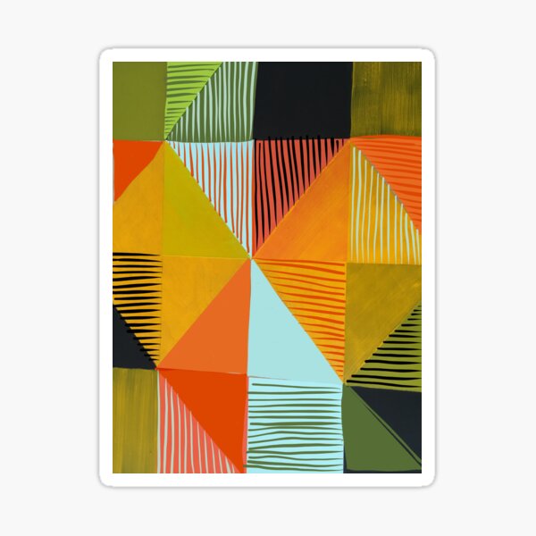 Square Triangles 3 Sticker