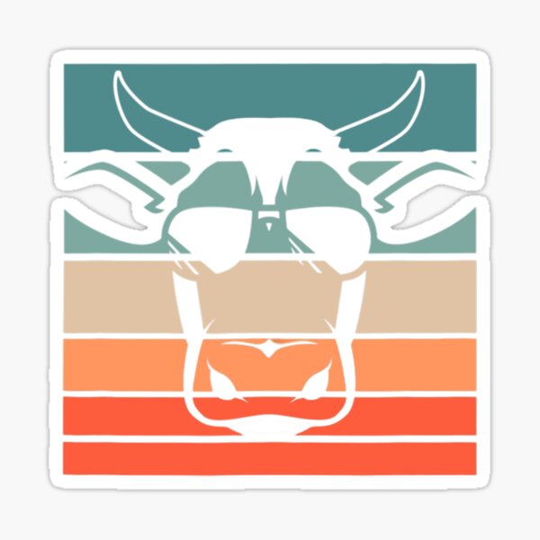 “Cow Retro Style Vintage” Sticker for Sale by erika79 | Redbubble