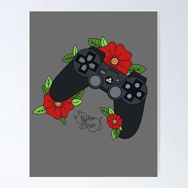 Pc Console Game Tattoo Art Controller Stock Vector (Royalty Free)  1196230441 | Shutterstock