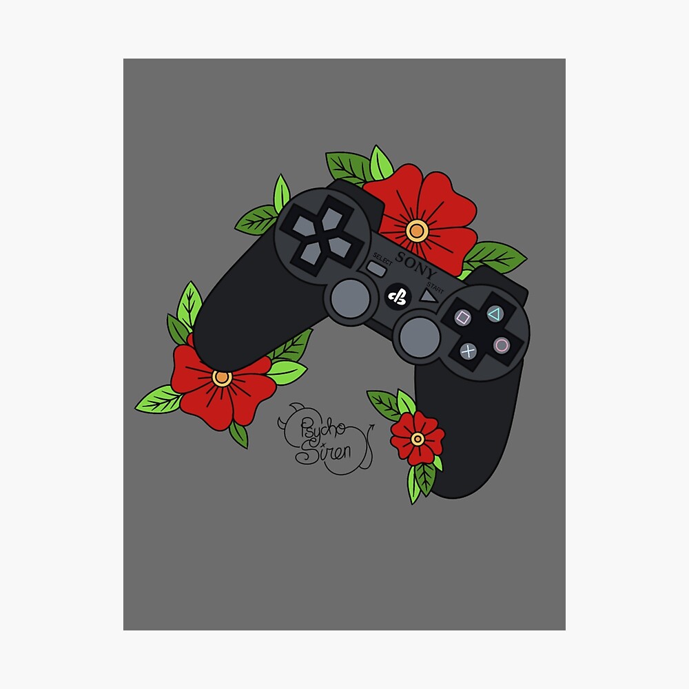 Phoenix Rising Over Burning Game Controller Tattoo Stock Photo - Alamy