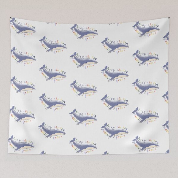 Item preview, Keep the Sea Plastic Free Whale designed and sold by MissCassieBee.