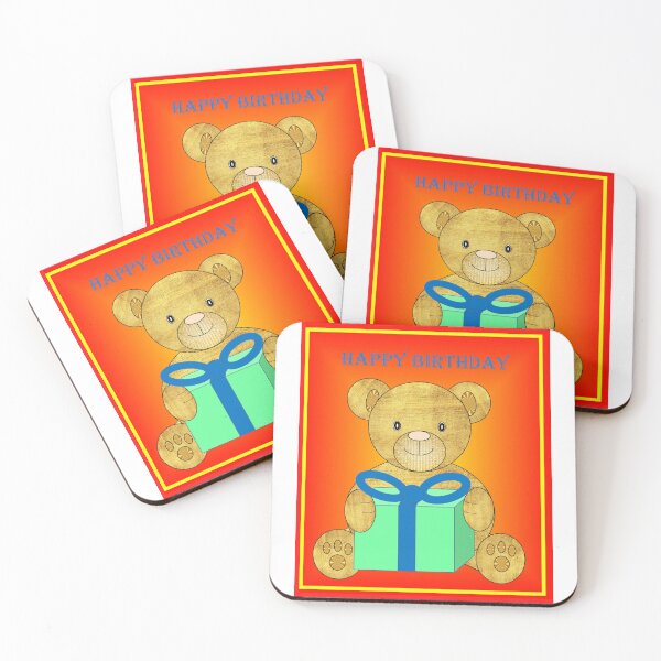 Item preview, Precious Bear With Happy Birthday Message & Gift - Unique Colorful Birthday Gifts designed and sold by CreativeCranium.