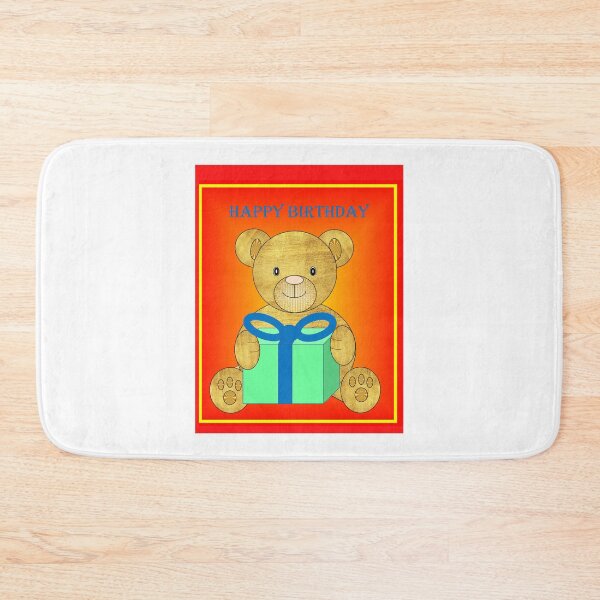 Item preview, Precious Bear With Happy Birthday Message & Gift - Unique Colorful Birthday Gifts designed and sold by CreativeCranium.
