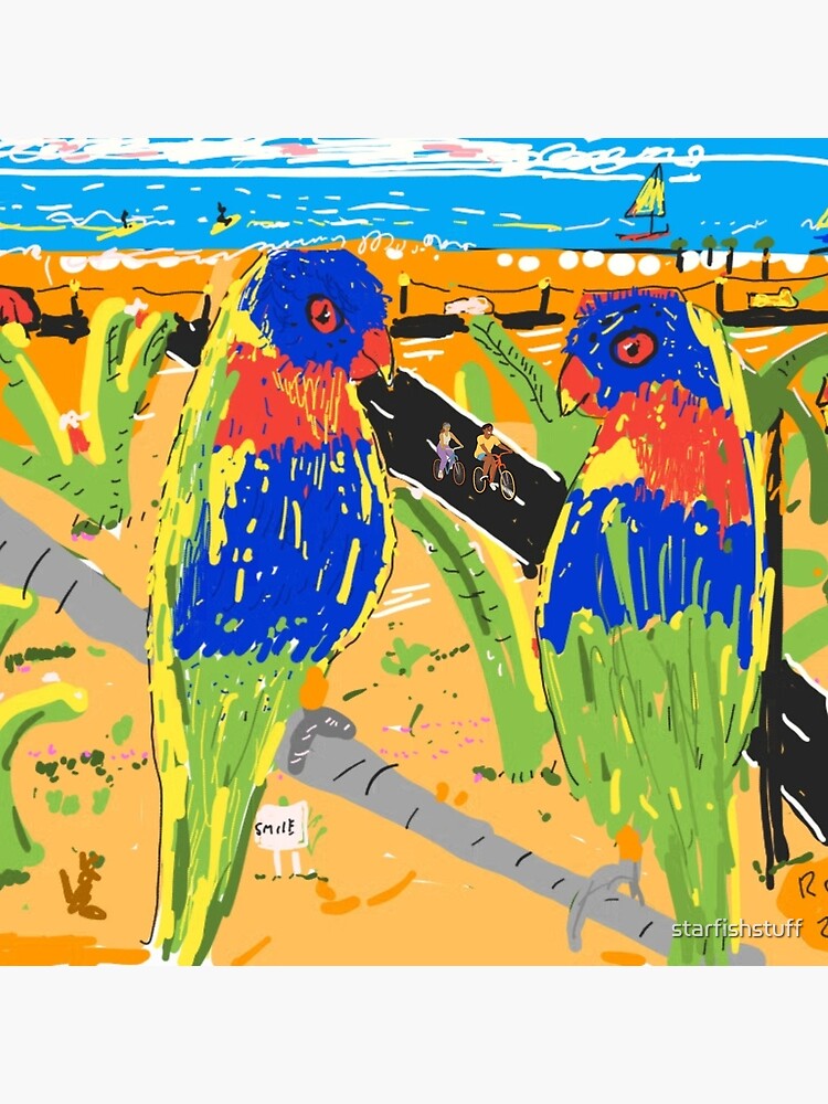 "GREEN BIRDS IN A TREE" Poster for Sale by starfishstuff Redbubble