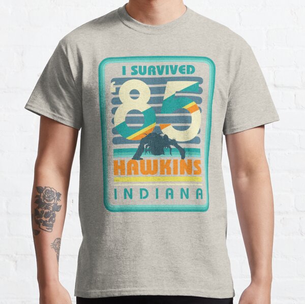 Item preview, Stranger Things I Survived '85 Hawkins Indiana designed and sold by FifthSun.