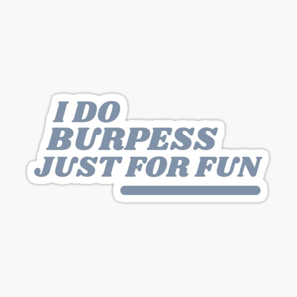 "Burpees Fun" Sticker for Sale by reypr Redbubble