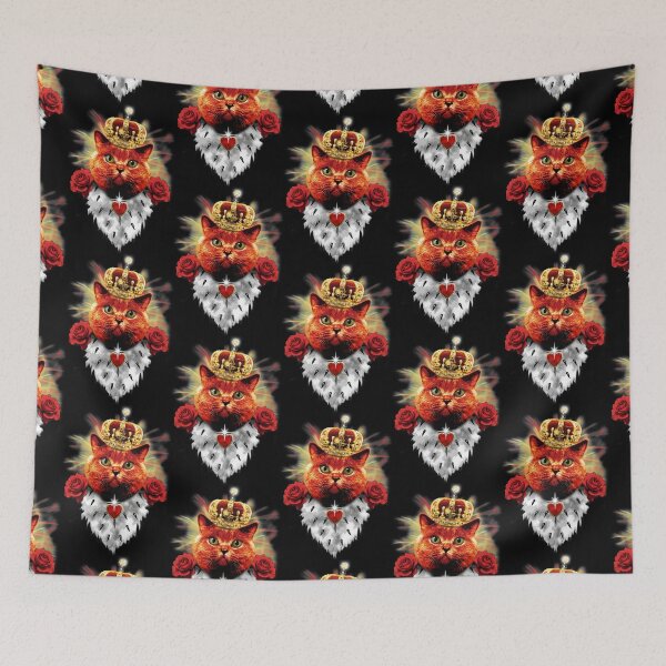 Item preview, Red Roses grumpy cat queen crown red cat crown designed and sold by Margarita-Art.