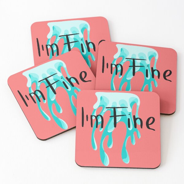 Item preview, I'm fine bloody designed and sold by LineHyphenDash.