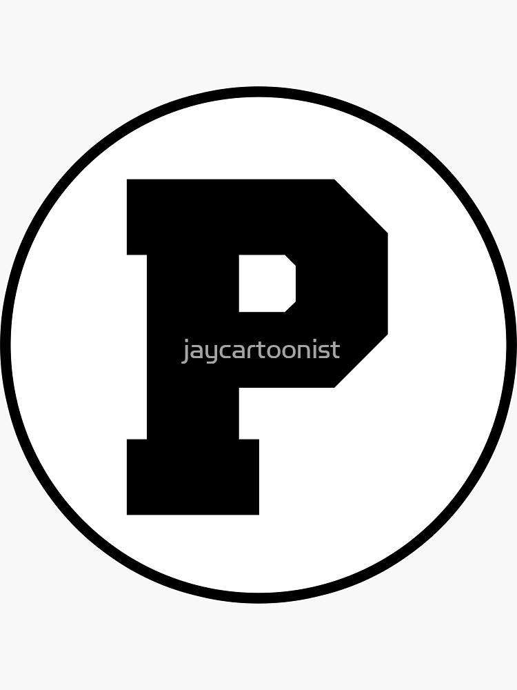 "Monogram P Initial P Letter P" Sticker for Sale by jaycartoonist