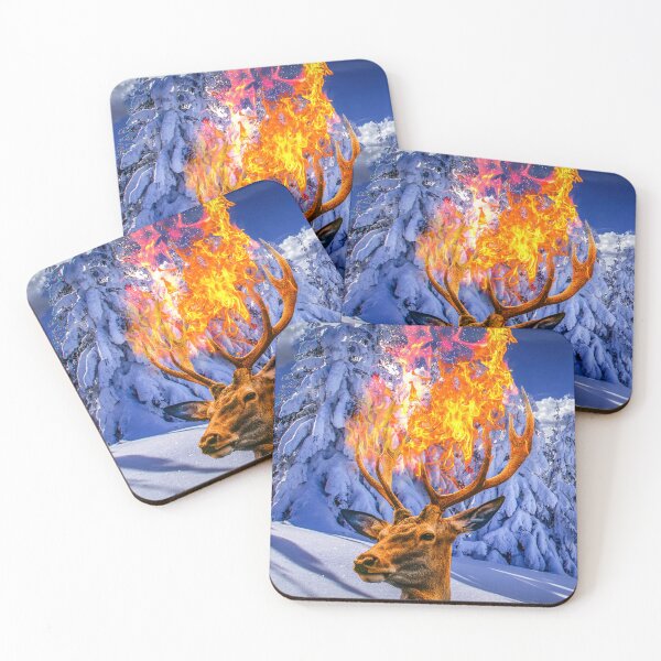 Item preview, Ciervo de fuego en invierno designed and sold by DavidLoblaw.