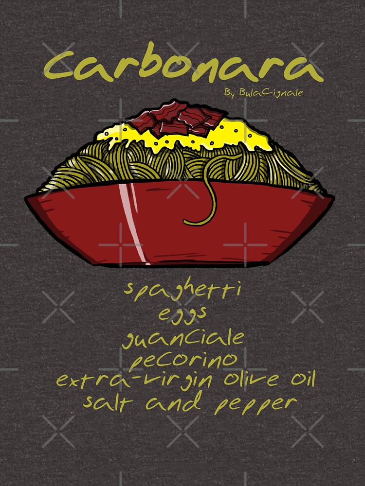 "Pasta Alla Carbonara" Tshirt for Sale by BulaCignale Redbubble