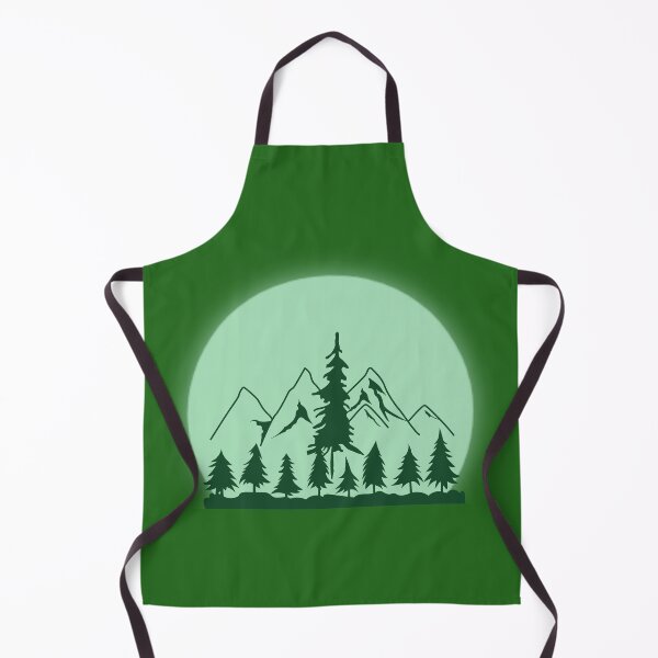 Item preview, Green landscape with sun and pine trees in green designed and sold by nisscreations.