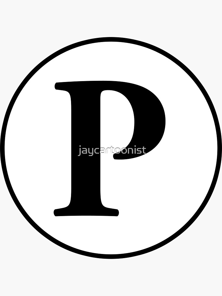 Monogram P Initial P Letter P Sticker for Sale by jaycartoonist