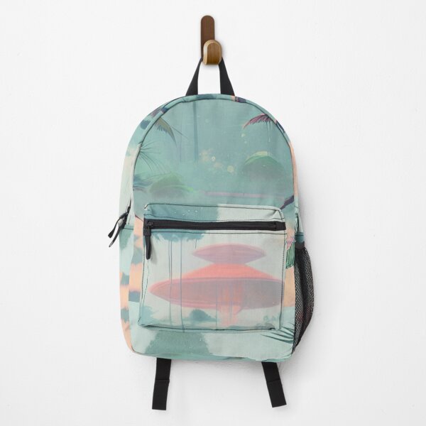 Item preview, 90s Nostalgia Retro Vaporwave Fantasy Futuristic Retro Landscape Illustration designed and sold by S Y N T H R E A L M.