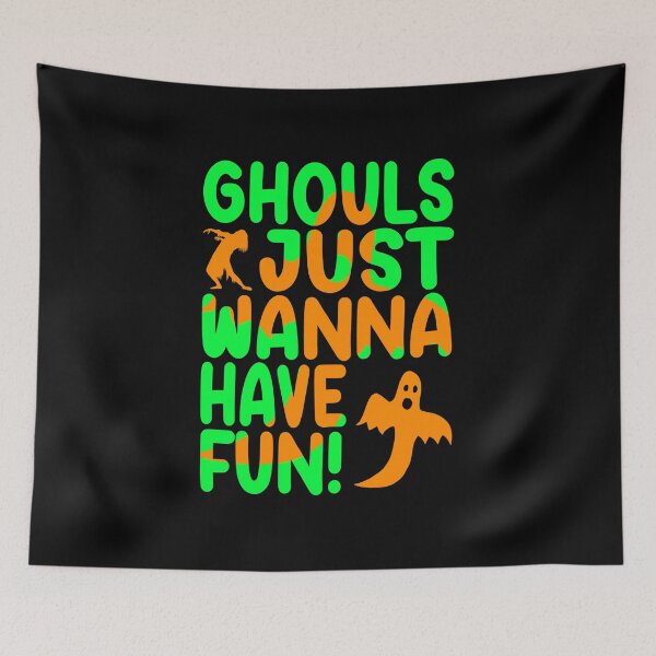 Item preview, Ghouls Just Wanna Have Fun Ghost Zombie Halloween Lyric Pun designed and sold by PunnyLyrics.