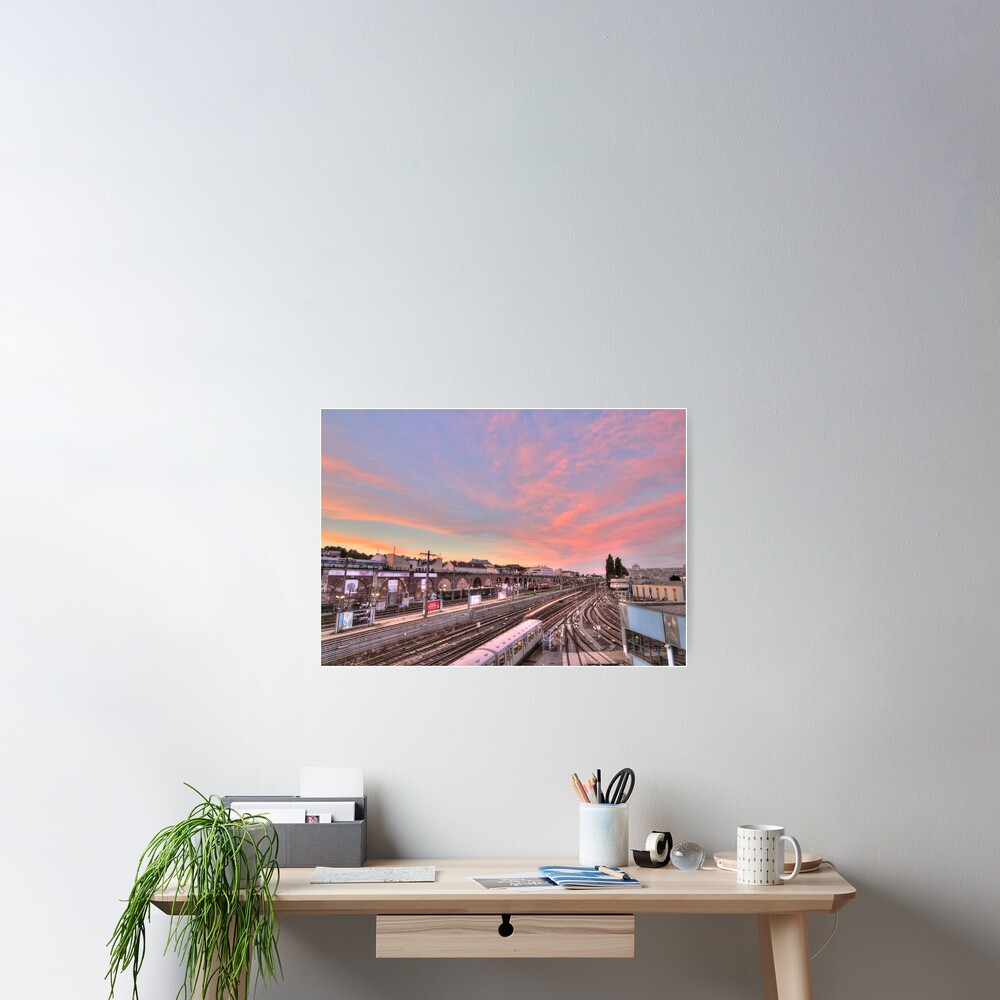 Sunset At Spittelau, 1090 Vienna Austria Poster