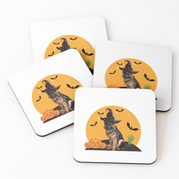 Item preview, A halloween German Shepherd dog scene. Scary Dog. Creepy Dog designed and sold by Doggymadness.