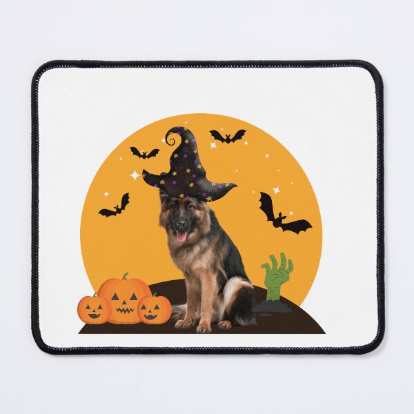 Item preview, A halloween German Shepherd dog scene. Scary Dog. Creepy Dog designed and sold by Doggymadness.