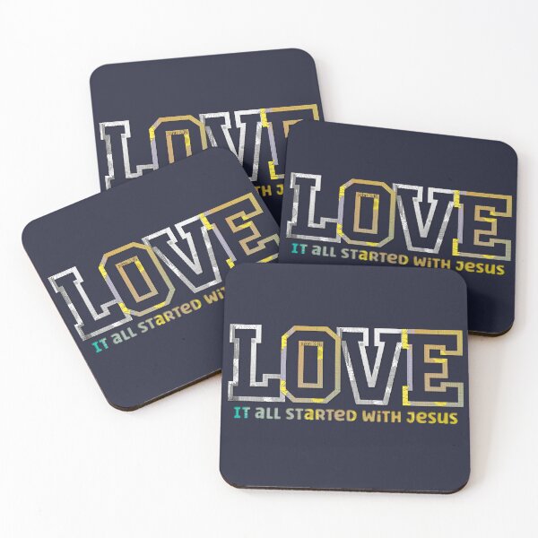 Item preview, Love Started with Jesus Bible Verse, John 3:16 Christian Design Heaven On Earth designed and sold by TheKingdomAttic.
