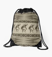 Tribal Kokopelli Pattern Southwest Design Drawstring Bag