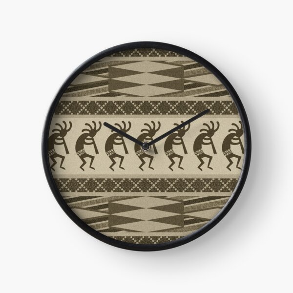 Tribal Kokopelli Pattern Southwest Design Clock