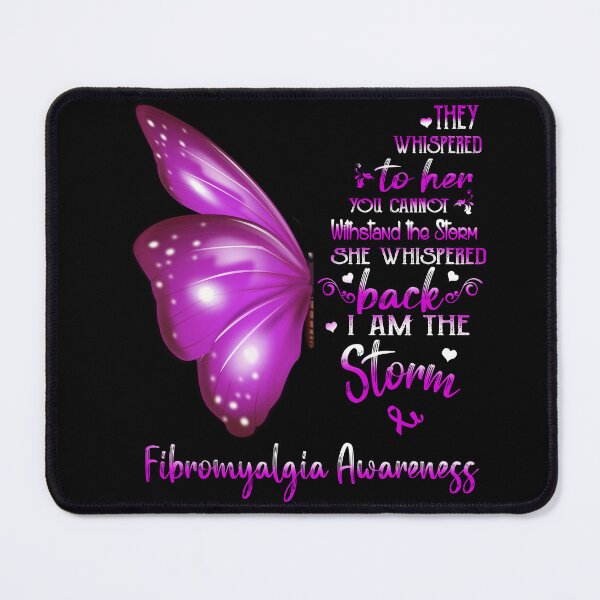 Item preview, She Whispered Back I Am The Storm Fibromyalgia Awareness Butterfly designed and sold by frechettee.