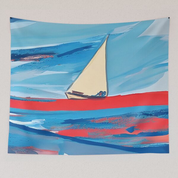 Item preview, AI Sailing the Blue Sea designed and sold by LymphomaLass.