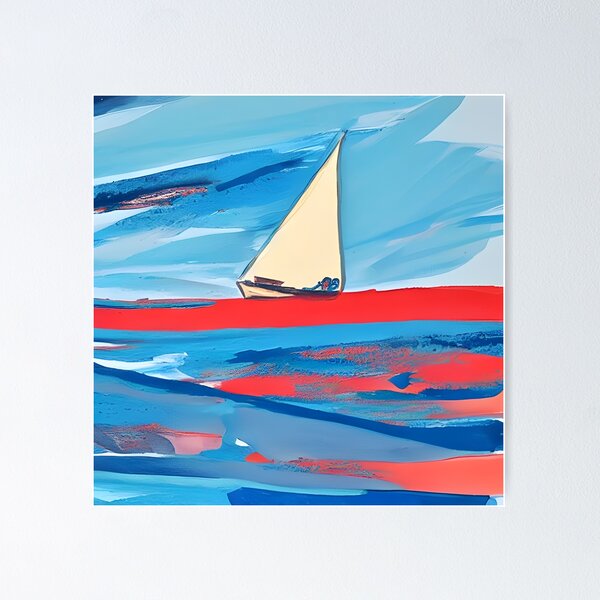 Item preview, AI Sailing the Blue Sea designed and sold by LymphomaLass.