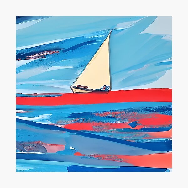 Item preview, AI Sailing the Blue Sea designed and sold by LymphomaLass.