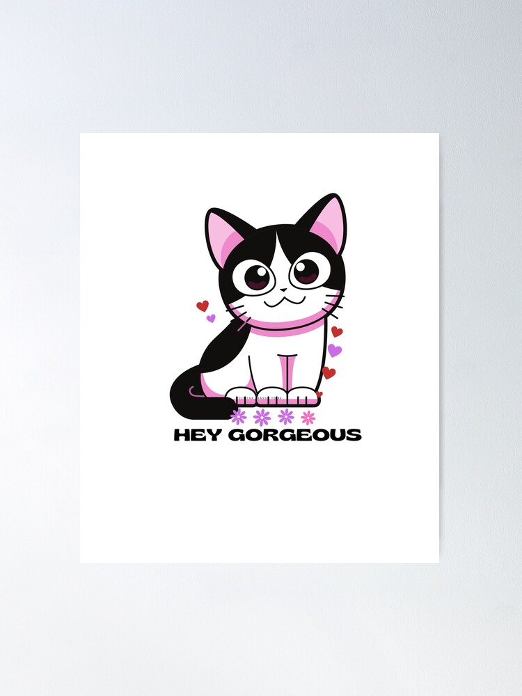 CUTE KITTEN WEARING GUCCI AND LUXURY BRANDS. Sticker for Sale by