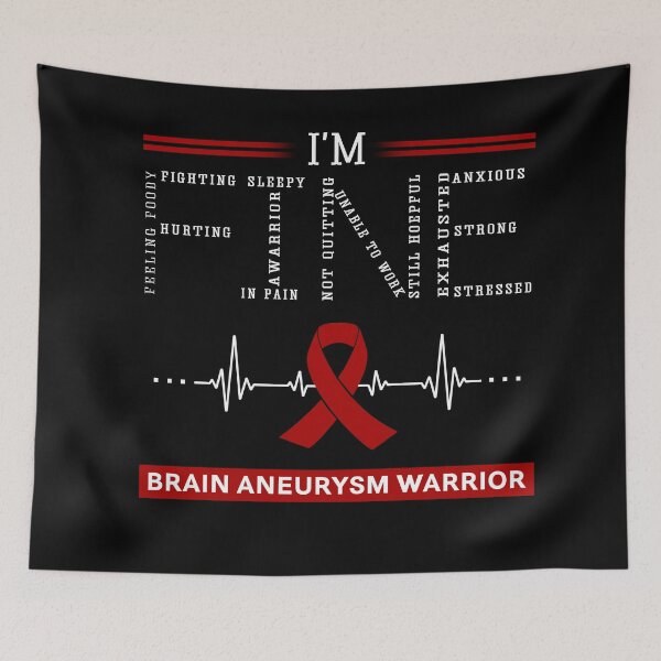 Item preview, I'm Fine Brain Aneurysm Warrior Support Brain Aneurysm Awareness Gifts designed and sold by rechardtee.
