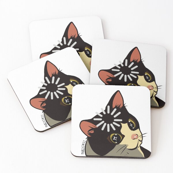 Item preview, Loading meme cat  designed and sold by fabikiwii.