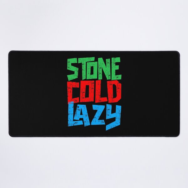 Item preview, Stone Cold Lazy Distressed Colorful Funny Lyric Pun designed and sold by PunnyLyrics.